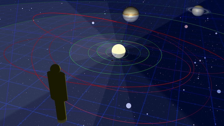 WebGL Solar System view